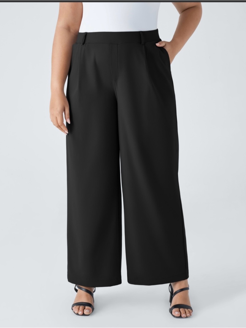 Wide-Leg Black Women’s Dress Pants